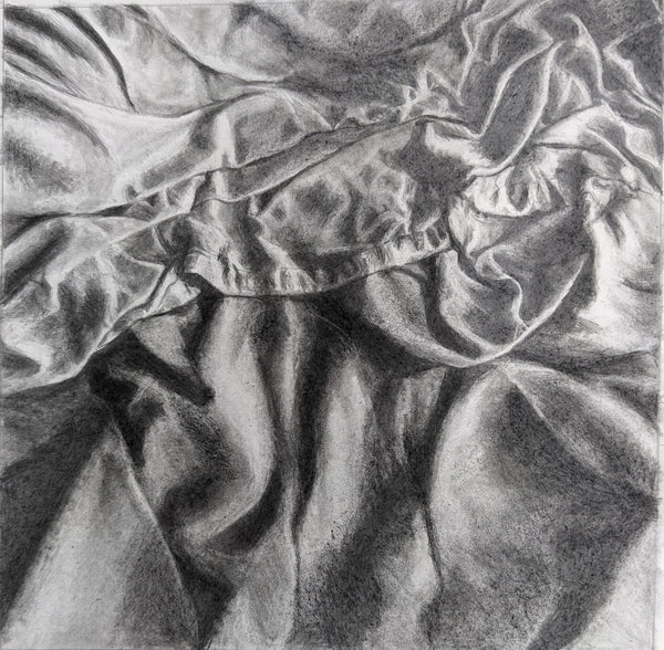 Divide, graphite on Arches 140 lb hot press paper drawing by Cerulean Arts Collective member Kathleen Wert