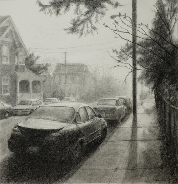 Morning Haze, graphite drawing by Cerulean Arts Collective member Kathleen Wert.