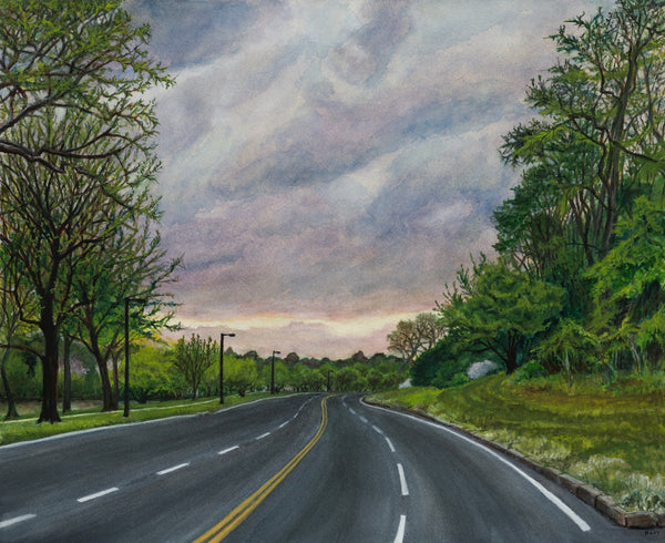Omen, watercolor on Arches paper painting by Cerulean Arts Collective member Kathleen Wert.