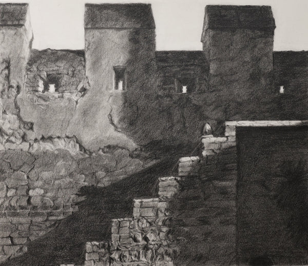 Refuge, graphite drawing by Cerulean Arts Collective member Kathleen Wert.