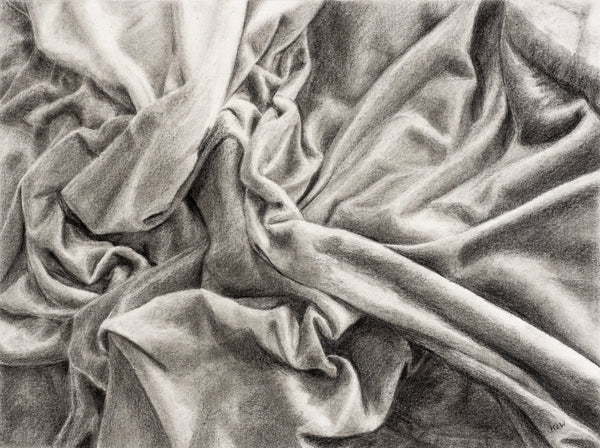 Scatter, graphite drawing by Cerulean Arts Collective member Kathleen Wert
