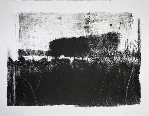 Untitled 4, stone lithograph on paper print by Cerulean Arts Collective member Mark Willie