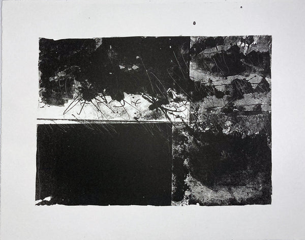 Untitled 5, stone lithograph on paper print by Cerulean Arts Collective member Mark Willie
