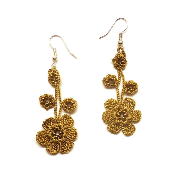 Pansy Earrings - Gold