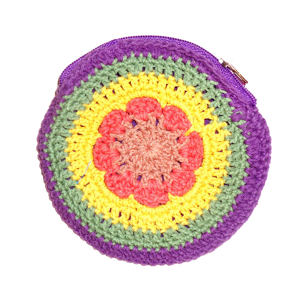 Cotton Crochet Round Coin Purse