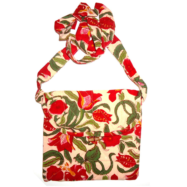 Quilted Cotton Bag - Floral