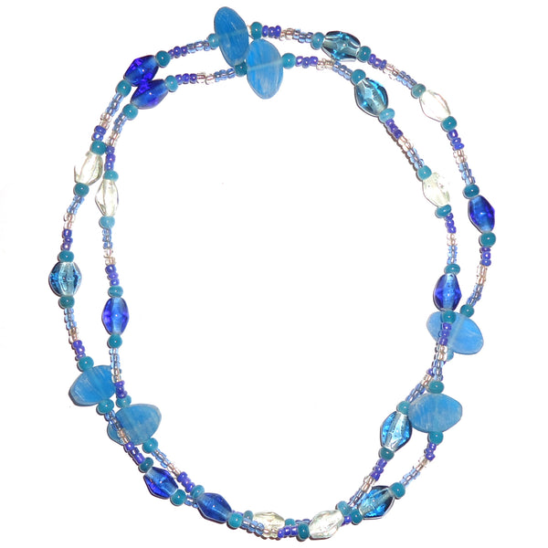 Glass Bead Necklace - Blue