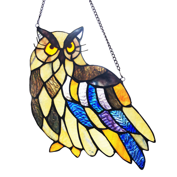Stained Glass Brown Owl