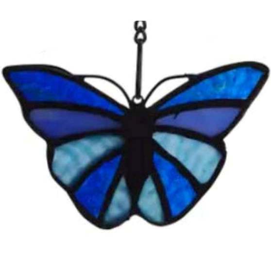 Stained Glass Butterfly - Blue