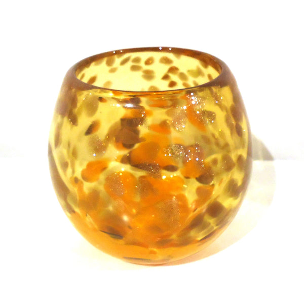 Glass Bowl Vase - Orange