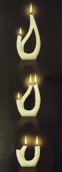 Multi-Flame Candle - Small Gray Lantern