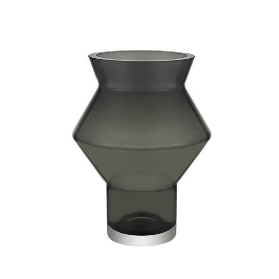 Biconical Glass Vase - Smoke