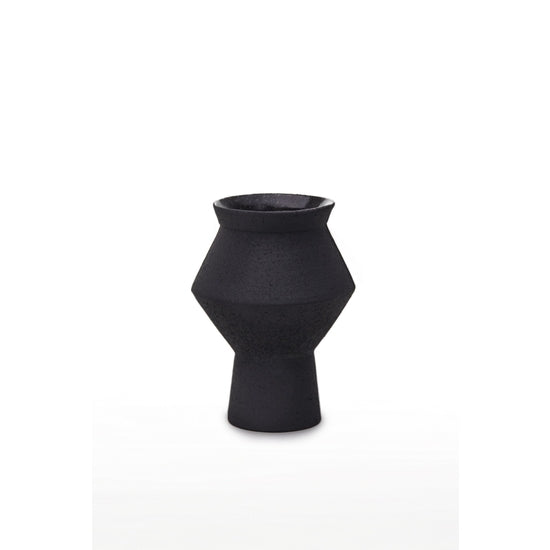 Biconical Ceramic Vase - Charcoal