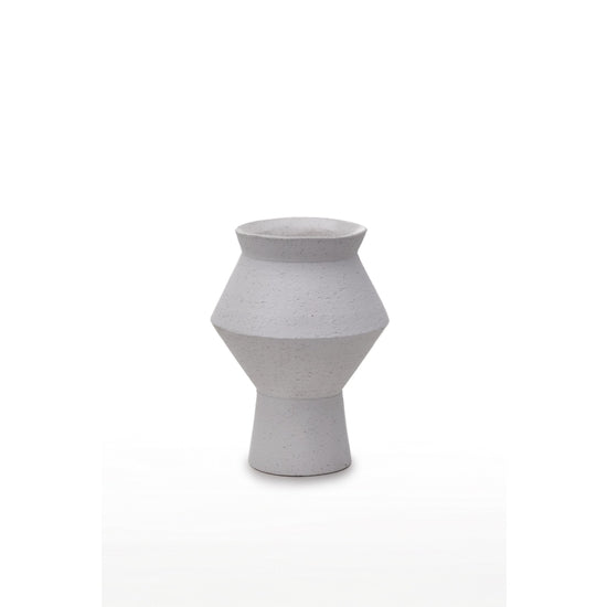 Biconical Ceramic Vase - Cream