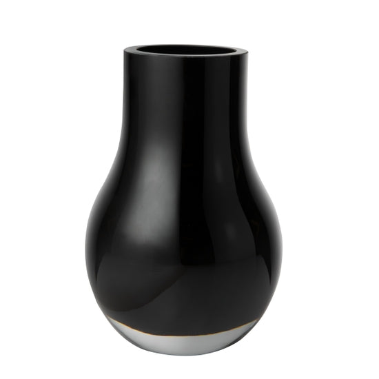 Bulb Shaped Glass Vase - Black