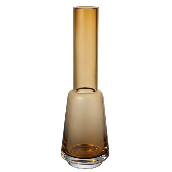Beaker Glass Vase - Amber