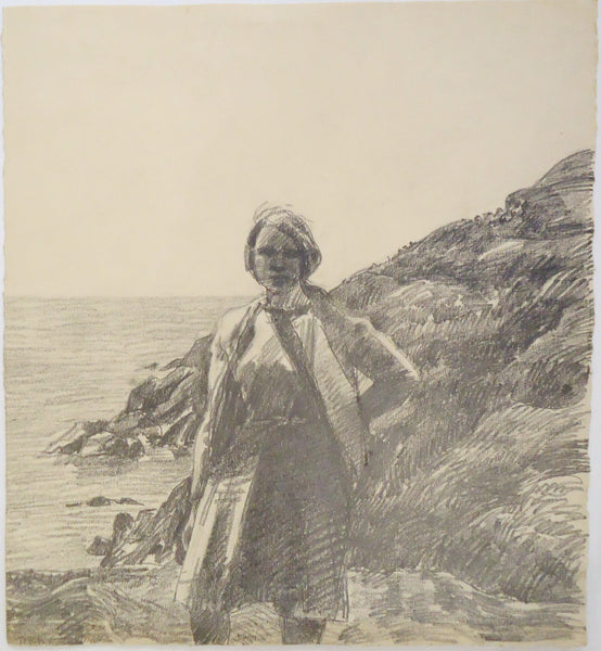 Eileen Goodman: Figure in Landscape (Self-Portrait)
