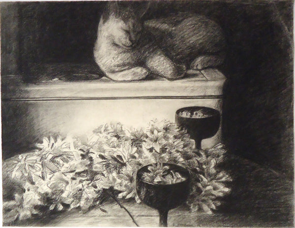 Eileen Goodman: Cat with Flowers