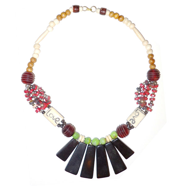 Multi-Bead Necklace - Long Trapezoid