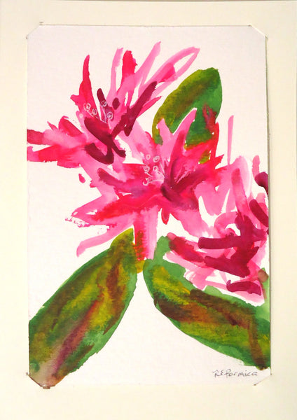 Ruth Formica: Mixed Media Floral Painting / Notecard