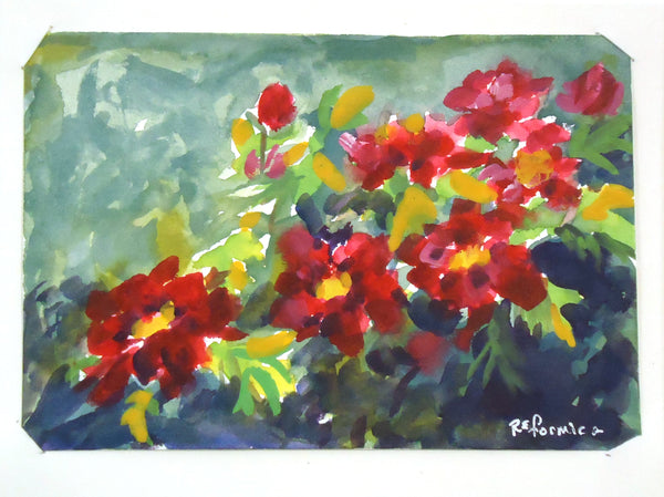 Ruth Formica: Mixed Media Floral Painting / Notecard