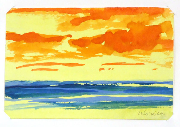 Ruth Formica: Mixed Media Ocean Painting / Notecard