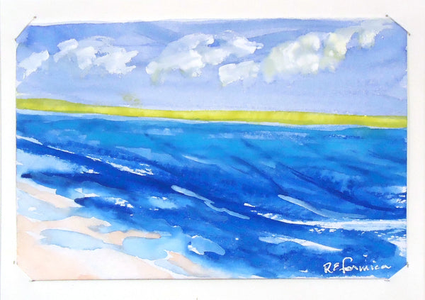 Ruth Formica: Mixed Media Ocean Painting / Notecard