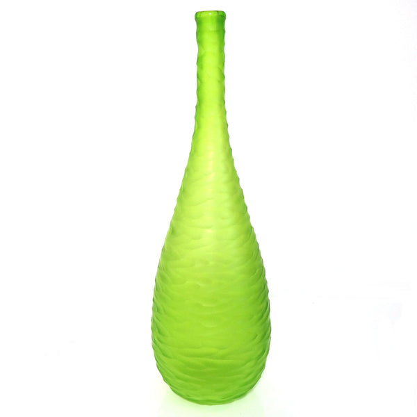 Green Ripple Vase