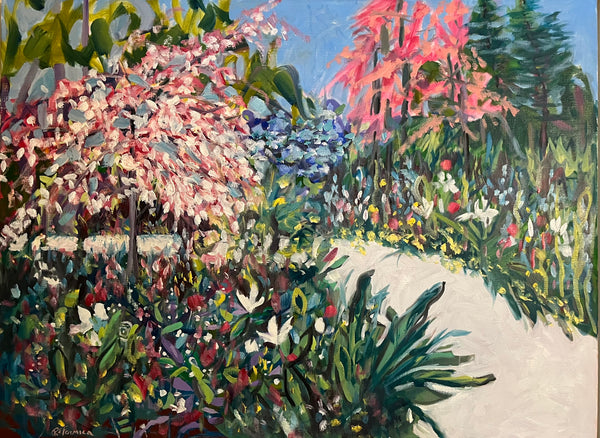 Ruth Formica Suki's Garden oil painting available from Cerulean Arts