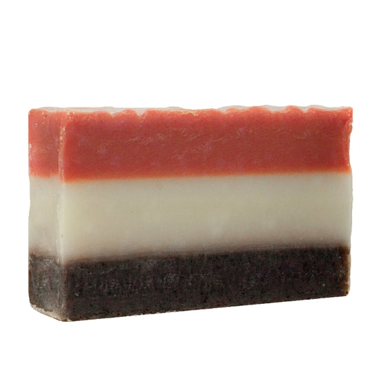 All-natural soap scented with geranium, lavender and tangerine essential oils available at Cerulean Arts.