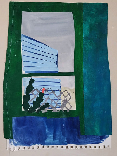 Katie Knoeringer: Window View with Cactus