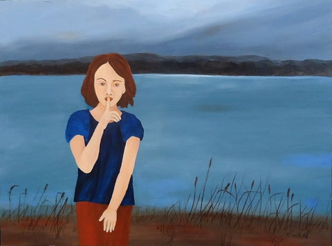 Dream by the Lake, oil on panel painting by Claire Owen available at Cerulean Arts. 