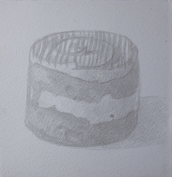 Birthday 1, silverpoint on paper drawing by Cerulean Arts Collective Member Allison Syvertsen. 